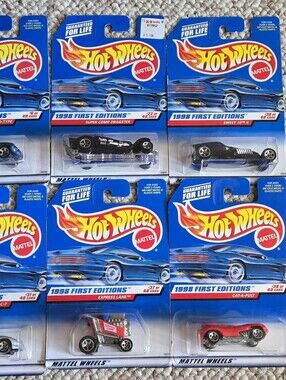 6 Hot Wheels 1999 First Edition Diecast Cars # 6, 22, 30, 31, 37, 38 Of 40 Cars